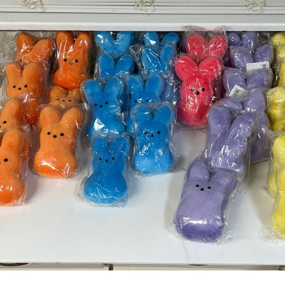 Stuffed Bunnies. 5-5.5”tall. Firm stuffing. NIP. 2-$14. Had bought to craft.